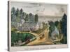 Currier and Ives: Farm House-Currier & Ives-Stretched Canvas