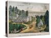 Currier and Ives: Farm House-Currier & Ives-Stretched Canvas