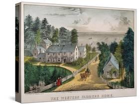 Currier and Ives: Farm House-Currier & Ives-Stretched Canvas