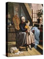 Currier and Ives: Grandmother-Currier & Ives-Stretched Canvas