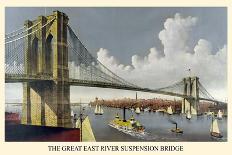 Brooklyn Bridge-Currier & Ives-Art Print