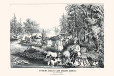 Hunting Fishing and Forest Scenes: Good Luck All Around-Currier & Ives-Art Print