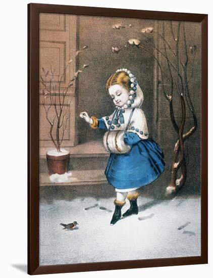 Currier & Ives: Little Snowbird-Currier & Ives-Framed Giclee Print