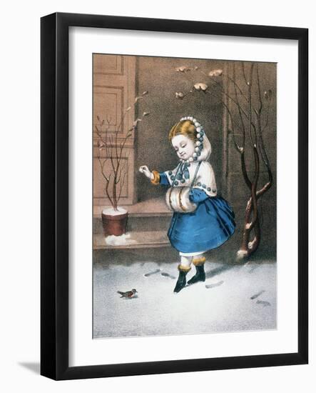 Currier & Ives: Little Snowbird-Currier & Ives-Framed Giclee Print