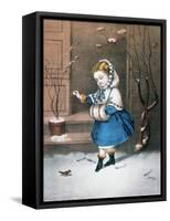 Currier & Ives: Little Snowbird-Currier & Ives-Framed Stretched Canvas