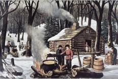 Maple Sugaring-Currier & Ives-Giclee Print