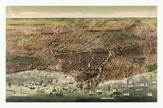 The City of Chicago, Circa 1892, USA, America-Currier & Ives-Giclee Print