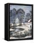 Currier & Ives: Winter Moonlight-Currier & Ives-Framed Stretched Canvas