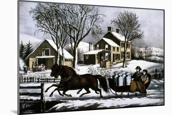 Currier & Ives: Winter Morning-Currier & Ives-Mounted Giclee Print