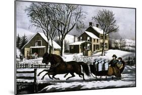 Currier & Ives: Winter Morning-Currier & Ives-Mounted Giclee Print