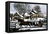 Currier & Ives: Winter Morning-Currier & Ives-Framed Stretched Canvas