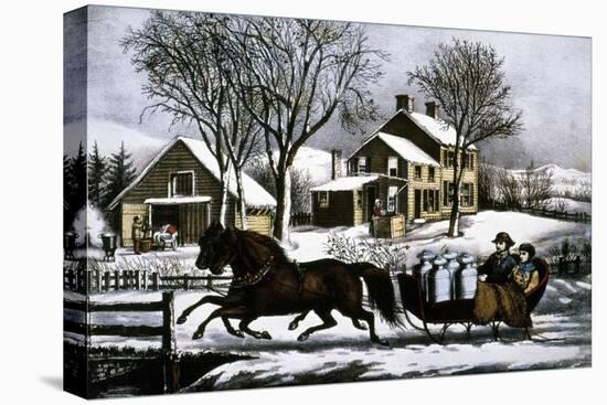 Currier & Ives: Winter Morning-Currier & Ives-Stretched Canvas