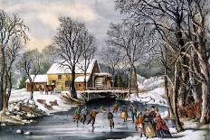 Winter in the Country a Cold Morning-Currier & Ives-Giclee Print