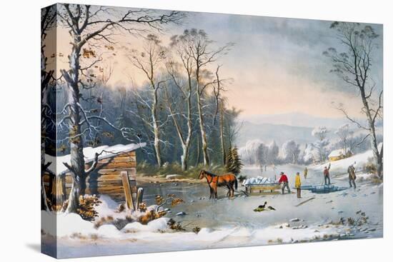 Currier & Ives Winter Scene-Currier & Ives-Stretched Canvas