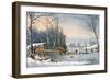 Currier & Ives Winter Scene-Currier & Ives-Framed Giclee Print