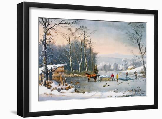 Currier & Ives Winter Scene-Currier & Ives-Framed Giclee Print