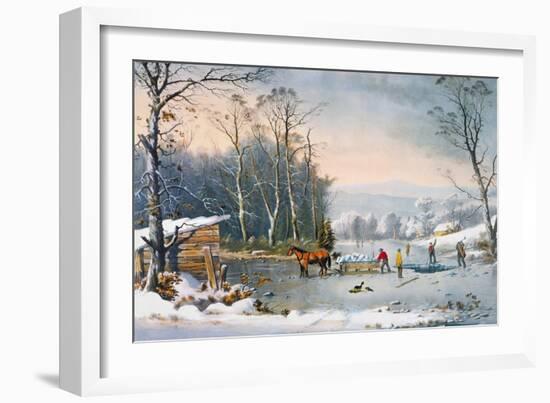 Currier & Ives Winter Scene-Currier & Ives-Framed Giclee Print