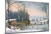 Currier & Ives Winter Scene-Currier & Ives-Mounted Giclee Print