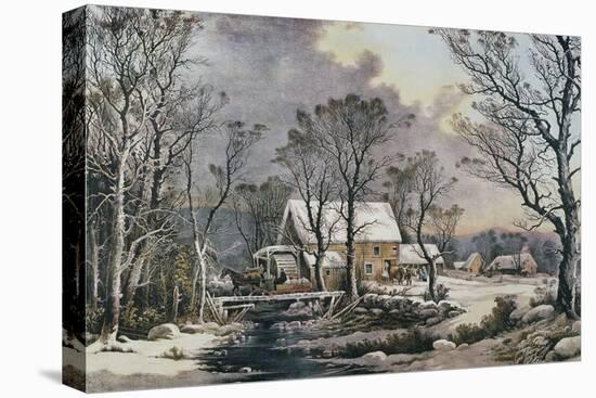 Currier & Ives: Winter Scene-Currier & Ives-Stretched Canvas