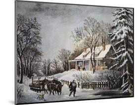 Currier & Ives: Winter Scene-Currier & Ives-Mounted Giclee Print