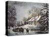 Currier & Ives: Winter Scene-Currier & Ives-Stretched Canvas