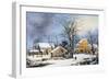 Currier & Ives Winter Scene-Currier & Ives-Framed Giclee Print