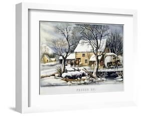 Currier & Ives Winter Scene-Currier & Ives-Framed Giclee Print