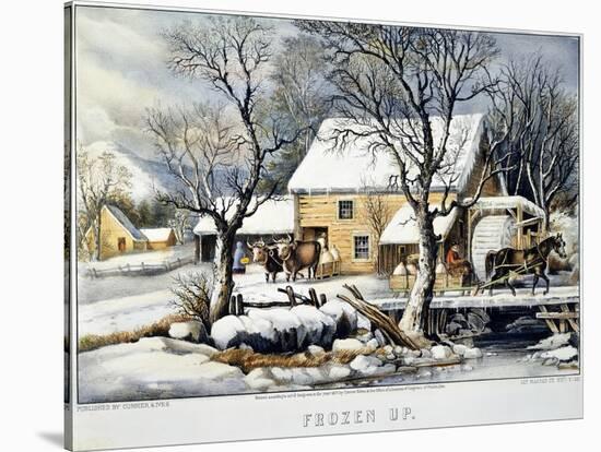 Currier & Ives Winter Scene-Currier & Ives-Stretched Canvas