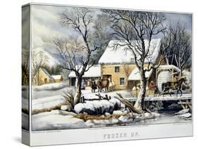 Currier & Ives Winter Scene-Currier & Ives-Stretched Canvas