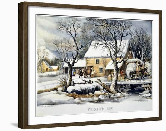 Currier & Ives Winter Scene-Currier & Ives-Framed Giclee Print