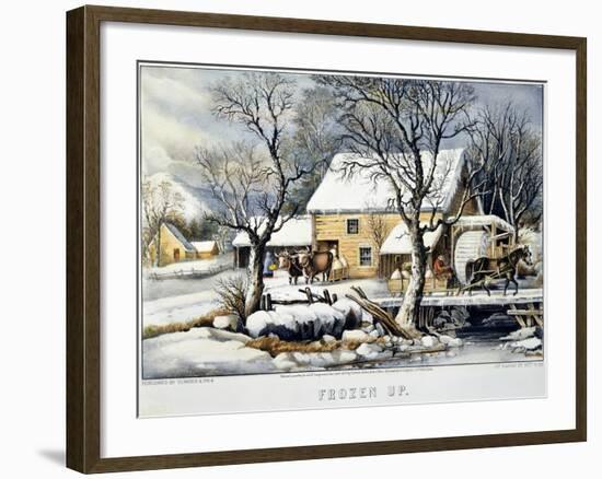 Currier & Ives Winter Scene-Currier & Ives-Framed Giclee Print