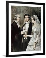 Currier: The Marriage-Currier & Ives-Framed Giclee Print