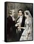 Currier: The Marriage-Currier & Ives-Framed Stretched Canvas