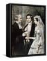 Currier: The Marriage-Currier & Ives-Framed Stretched Canvas