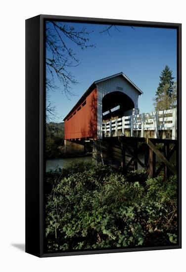 Currin Covered Bridge-Ike Leahy-Framed Stretched Canvas