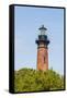Currituck Beach Lighthouse, Corolla, Outer Banks-Michael DeFreitas-Framed Stretched Canvas