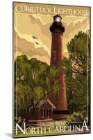 Currituck Lighthouse - Outer Banks, North Carolina-Lantern Press-Mounted Art Print