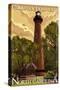 Currituck Lighthouse - Outer Banks, North Carolina-Lantern Press-Stretched Canvas