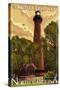 Currituck Lighthouse - Outer Banks, North Carolina-Lantern Press-Stretched Canvas