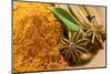 Curry Powder, Star Anise and Cinnamon Sticks-Foodcollection-Mounted Photographic Print