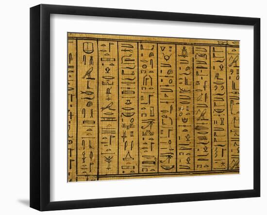 Cursive Hieroglyphs, Detail of Treatise on Mythological Geography, 1st century BC-null-Framed Photographic Print
