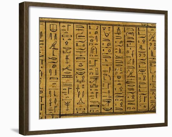 Cursive Hieroglyphs, Detail of Treatise on Mythological Geography, 1st century BC-null-Framed Photographic Print