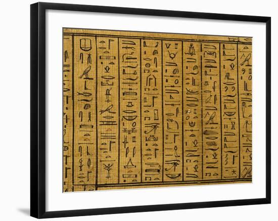 Cursive Hieroglyphs, Detail of Treatise on Mythological Geography, 1st century BC-null-Framed Photographic Print