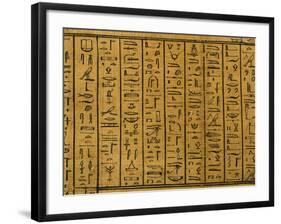 Cursive Hieroglyphs, Detail of Treatise on Mythological Geography, 1st century BC-null-Framed Photographic Print