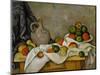 Curtain, Jug and Bowl of Fruit, 1893-1894-Paul Cézanne-Mounted Giclee Print