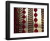 Curtain of Chinese New Year Decorations Frame Victoria Harbour from Tsim Sha Tsui, in Hong Kong-Andrew Watson-Framed Photographic Print