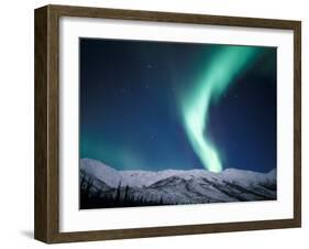Curtains of Green Northern Lights Above the Brooks Range, Alaska, USA-Hugh Rose-Framed Premium Photographic Print