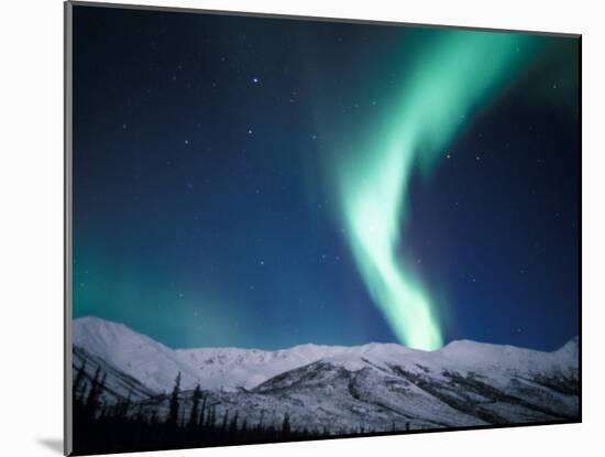Curtains of Green Northern Lights Above the Brooks Range, Alaska, USA-Hugh Rose-Mounted Premium Photographic Print