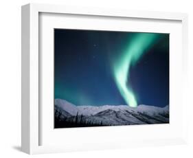 Curtains of Green Northern Lights Above the Brooks Range, Alaska, USA-Hugh Rose-Framed Photographic Print