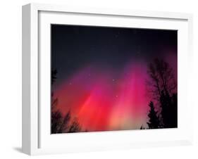 Curtains of Northern Lights above Fairbanks, Alaska, USA-Hugh Rose-Framed Premium Photographic Print